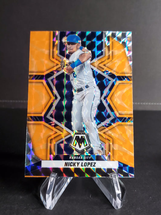 Nicky Lopez 2022 Panini Mosaic Orange Prizm #135