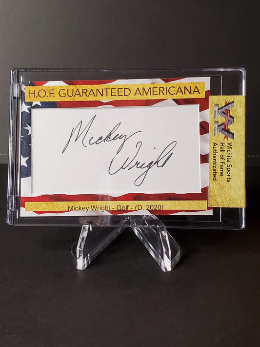Mickey Wright Wichita Sports Hall of Fame Authenticated AUTO - World Golf HoF - 13 Majors Titles