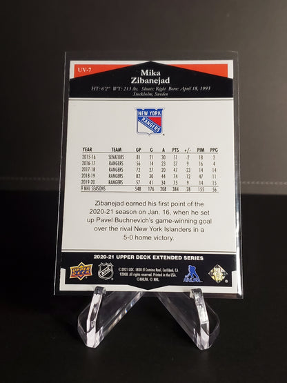 Mika Zibanejad 2020-21 Upper Deck Extended Series Ultimate Victory #UV-7