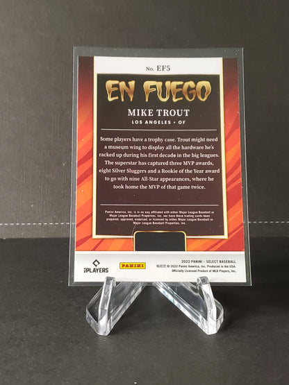 Mike Trout 2022 Panini Select Baseball En Fuego #EF5