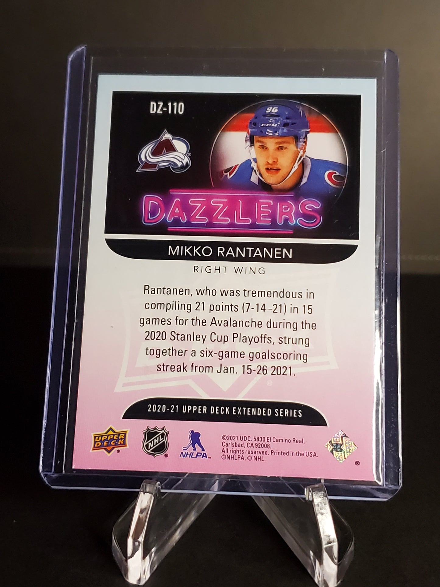 Mikko Rantanen 2020-21 Upper Deck Extended Series Dazzlers #DZ-110