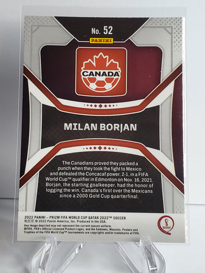 Milan Borjan 2022 Panini Prizm World Cup Qatar RC #52