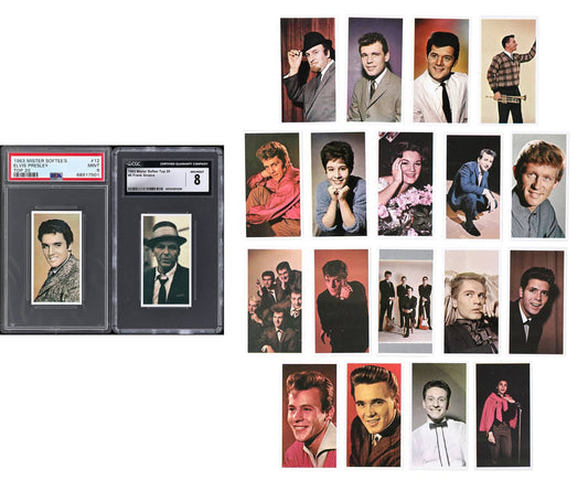 1963 Mister Softee's Top 20 Complete Set (20) Elvis PSA 9, Sinatra CGC 8 - RARE
