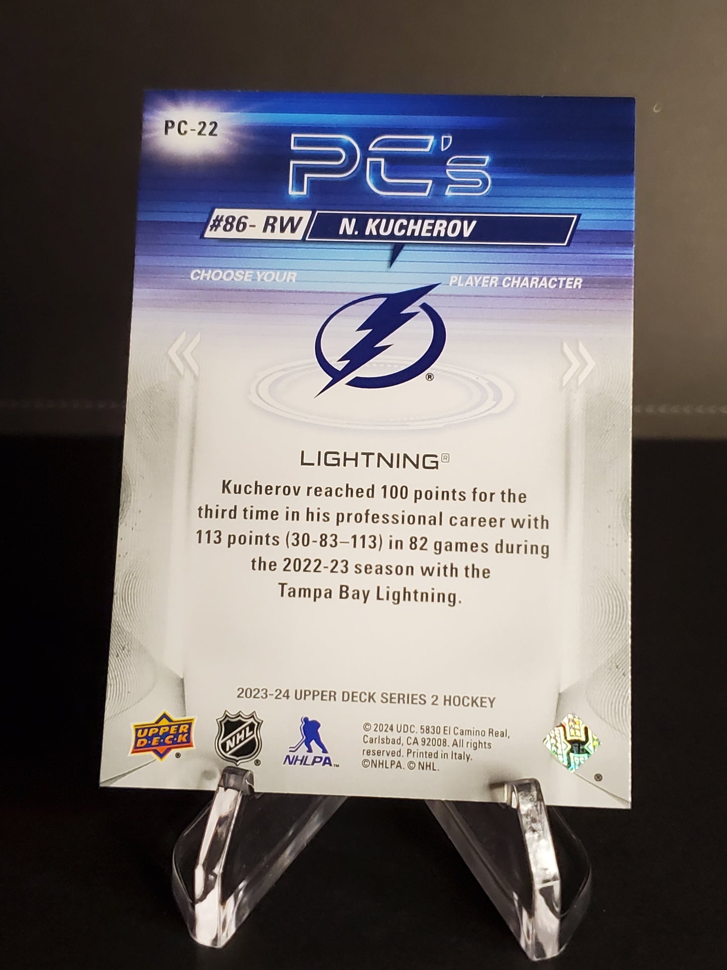 N. Kucherov 2023/24 Upper Deck Series 2 PC's #PC-22