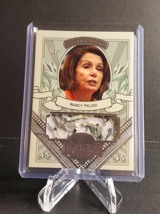 Nancy Pelosi 2020 Leaf Decision Silver Foil Money Card #MO34