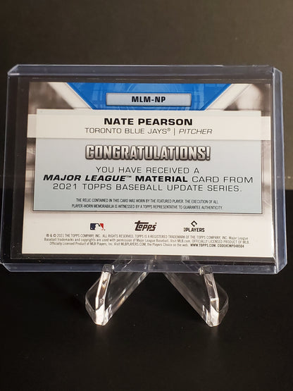 Nate Pearson 2021 Topps Major League Material Relic Gold Jersey RC 08/50 #MLM-NP