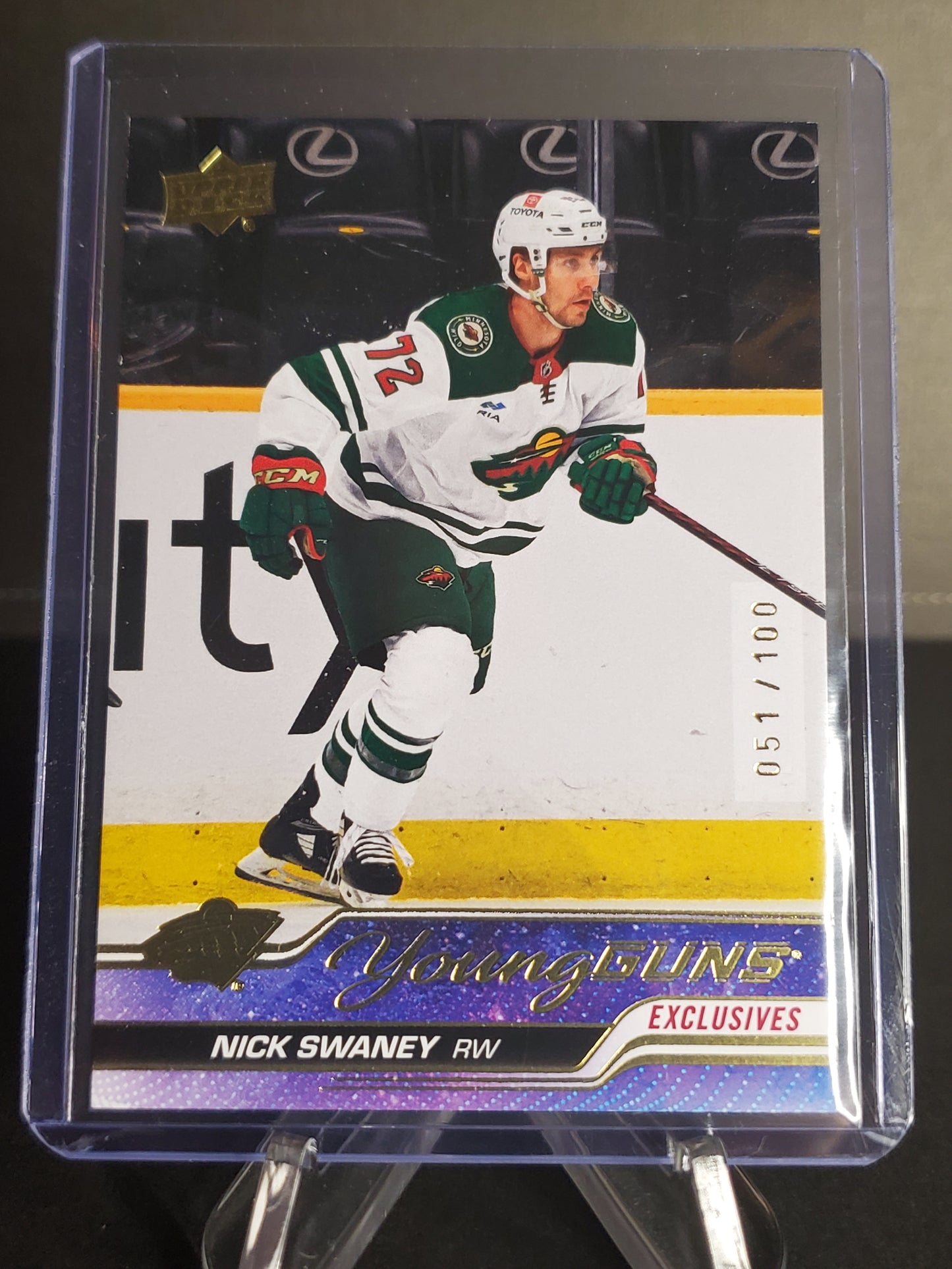 Nick Swaney 2023/24 Upper Deck Series 2 Hockey Exclusives Young Guns /100 #458