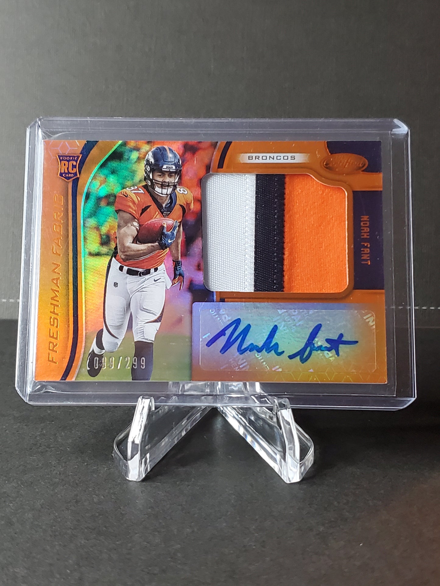 Noah Fant 2019 Panini Certified Football RPA - (RC) Jumbo Patch, AUTO #211: /299