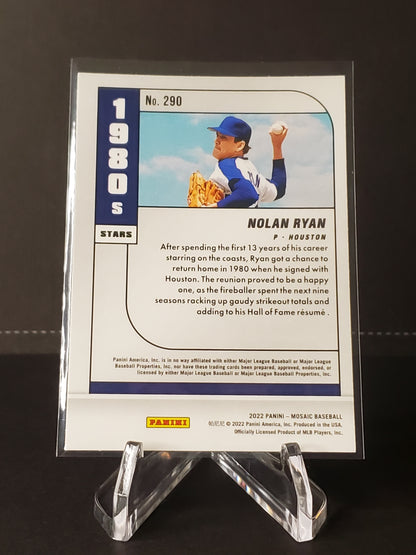 Nolan Ryan 2022 Panini Mosaic Baseball 1980's Stars #290