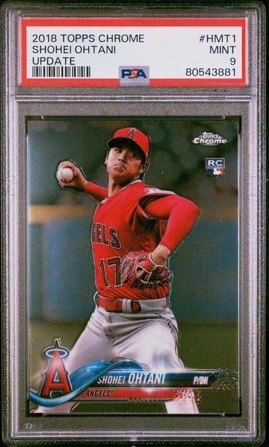 2018 Topps Chrome Update Shohei Ohtani #HMT1 RC Rookie PSA 9 Mint Angels