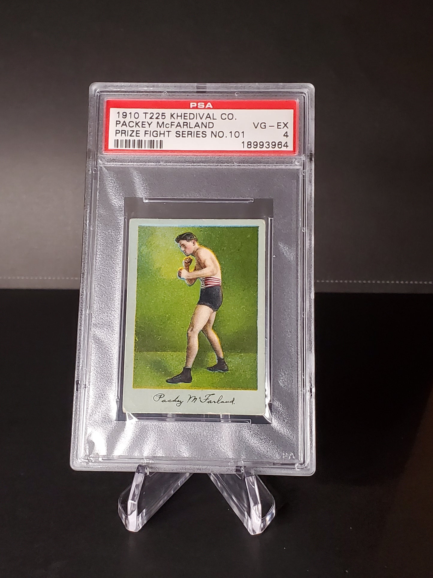 1910 Packey McFarland T225 Khedival Prize Fight Series 101 Boxing PSA 4