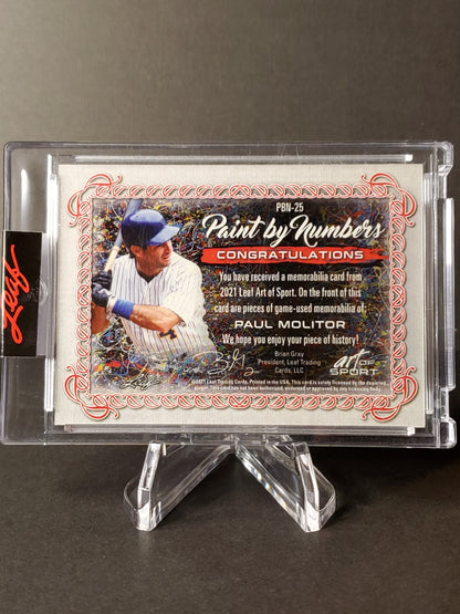 Paul Molitor 2021 Leaf Art of Sport Triple Patch #PBN-25, /30