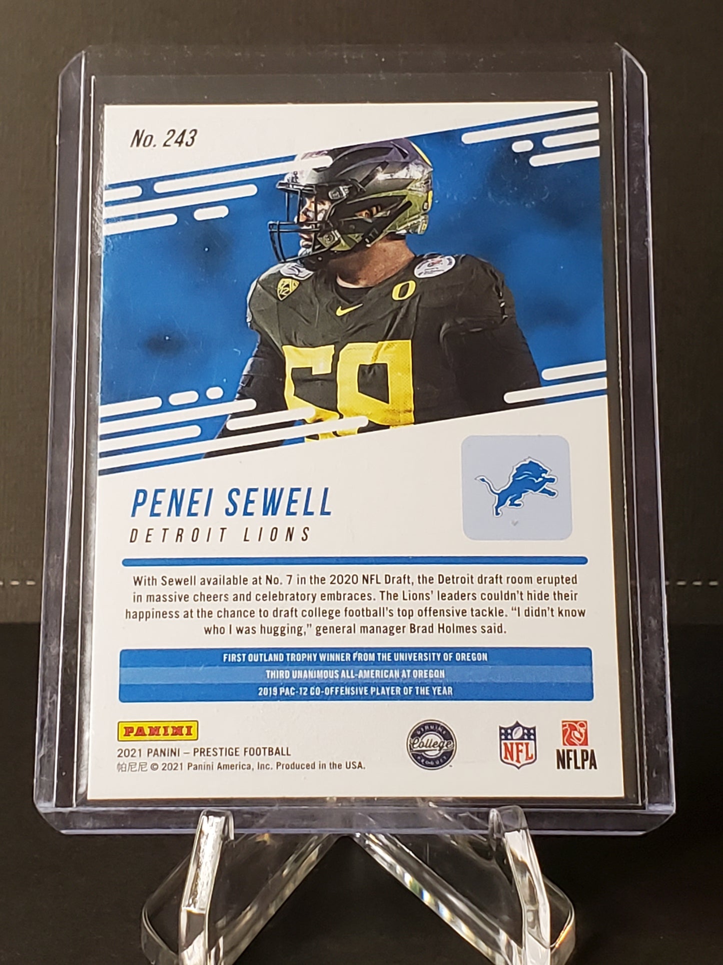 Penei Sewell 2021 Panini Prestige Football RC #243