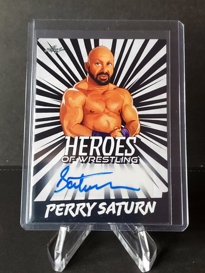 Perry Saturn 2023 Leaf Heroes of Wrestling AUTO Zebra #BA-PS1