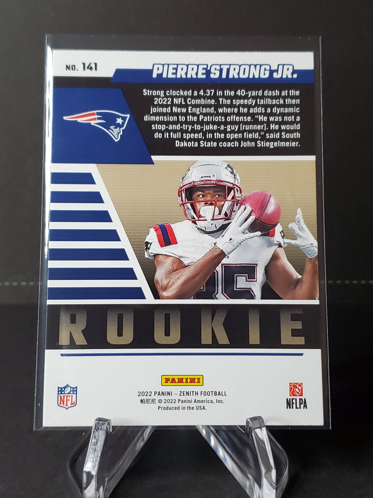 Pierre Strong Jr. 2022 Panini Zenith Football RC #141