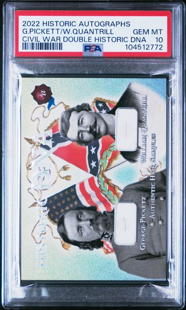 2022 Historic Autographs Civil War - DUAL DNA PICKETT/QUANTRILL PSA 10 (POP 1)