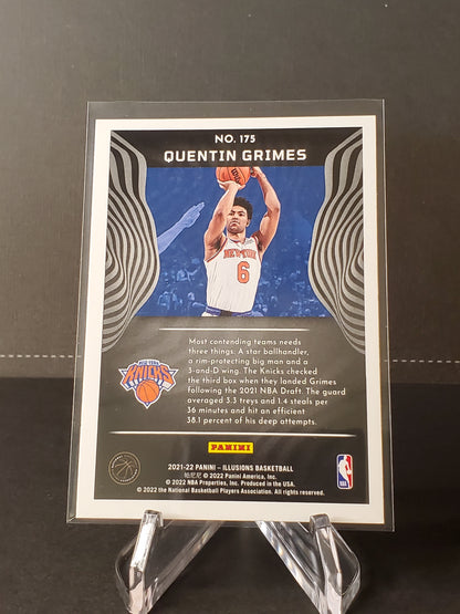 Quentin Grimes 2021-2022 Panini Illusions Basketball RC Emerald #175