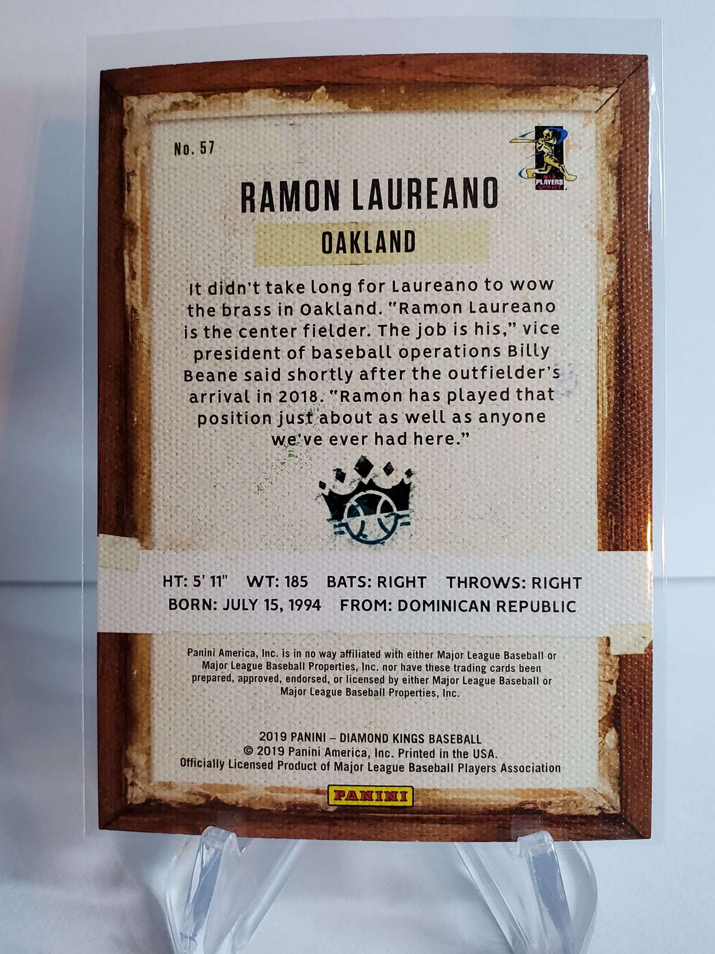 Ramon Laureano 2019 Panini Diamond Kings Baseball RC #57