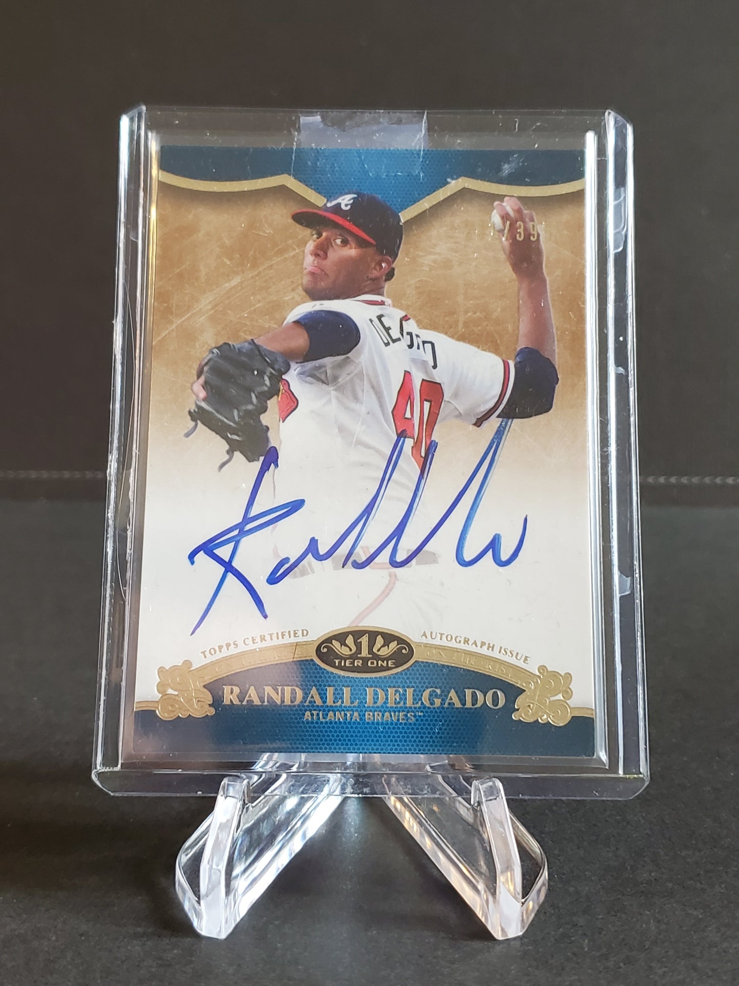 Randall Delgado 2012 Topps Tier One On The Rise AUTO 281/395 #OR-RD