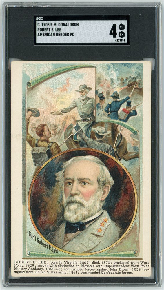 1908 R.M. Donaldson American Heroes Robert E. Lee PC SGC 4 VG/EX Pop 2 Highest