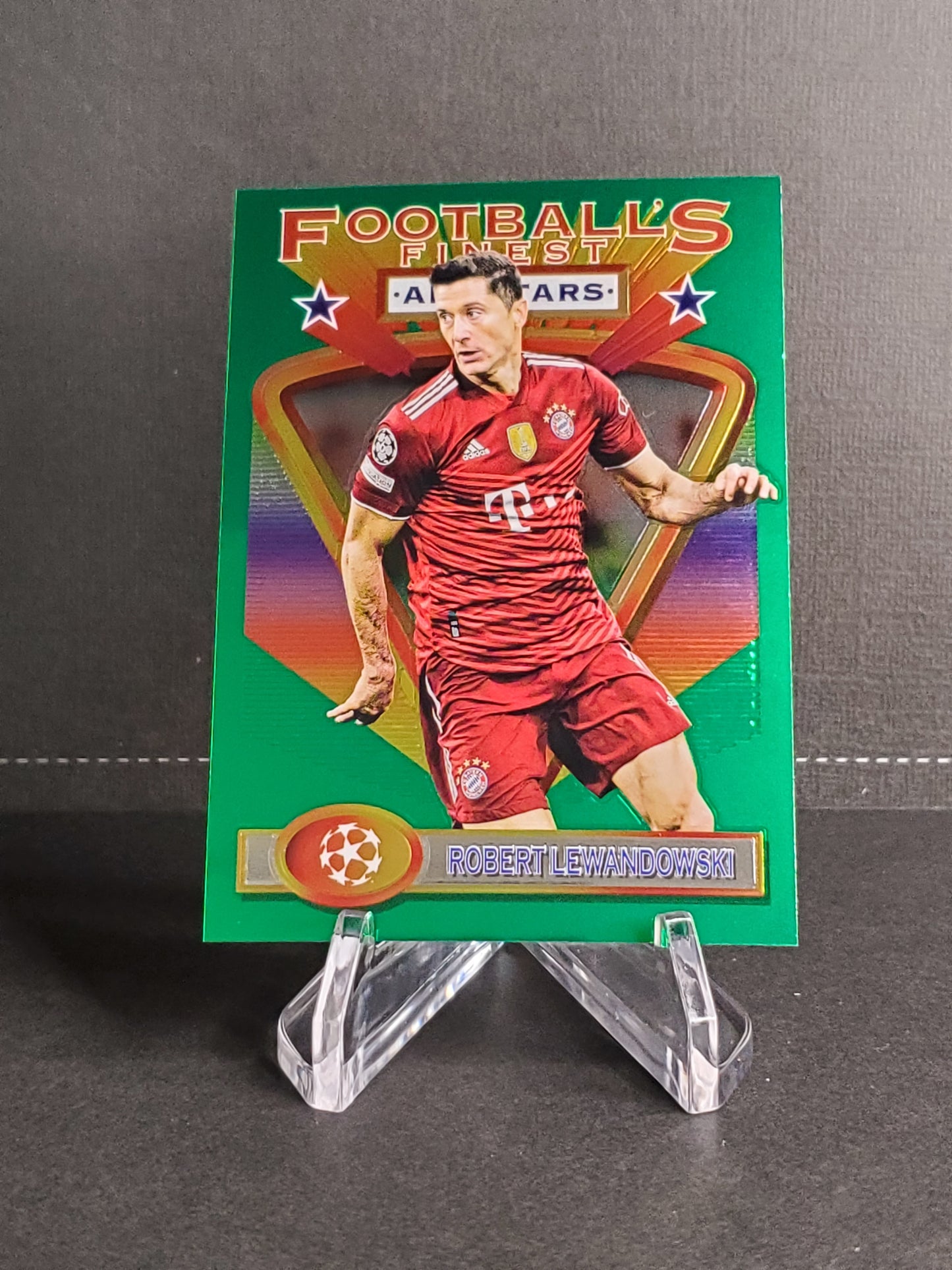 Robert Lewandowski 2021-2022 Topps Finest Flashbacks UEFA Soccer #100