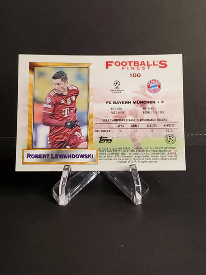 Robert Lewandowski 2021-2022 Topps Finest Flashbacks UEFA Soccer #100