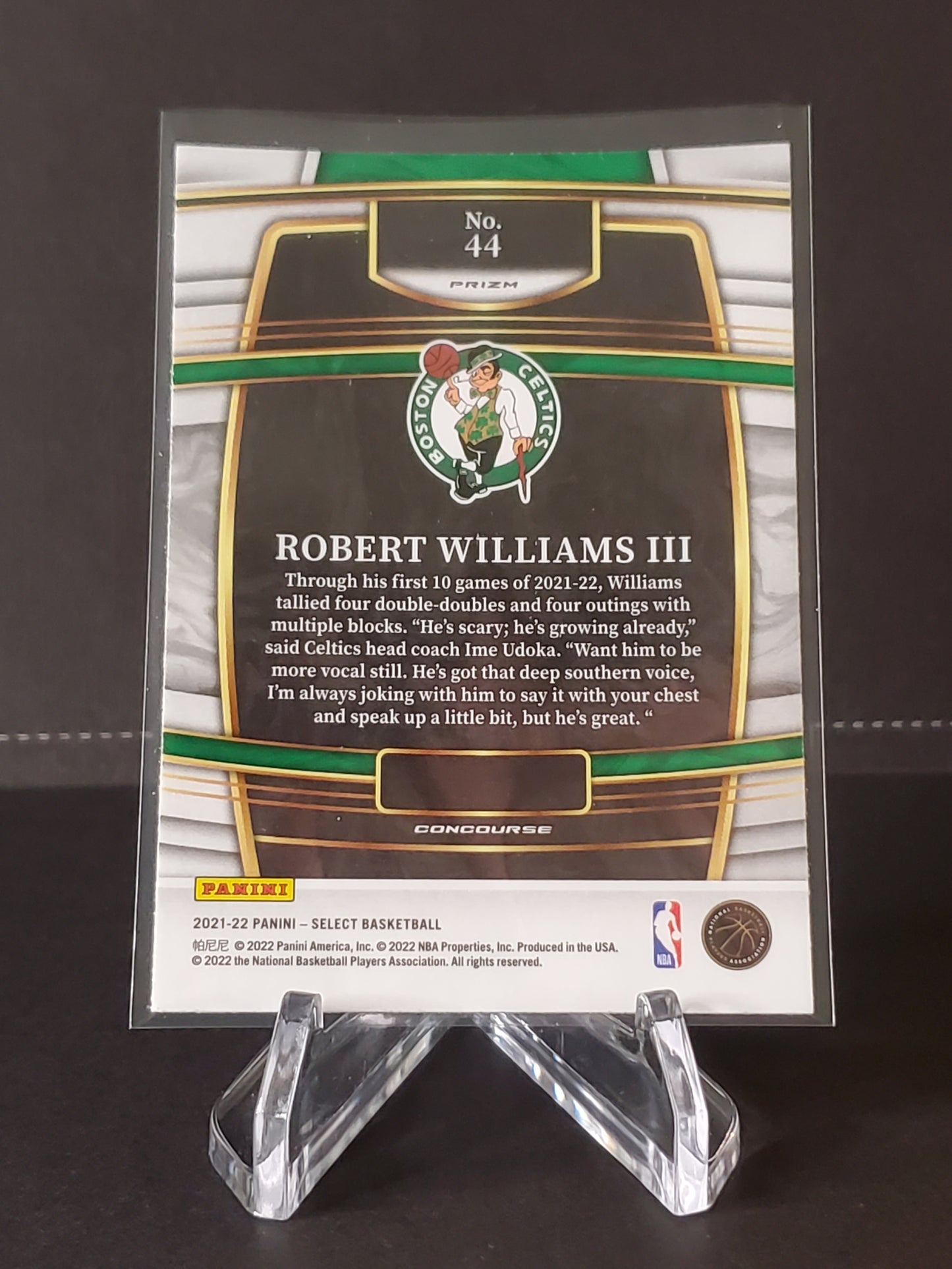 Robert Williams III 2021 - 2022 Panini Select Basketball Orange Concourse Prizm #44