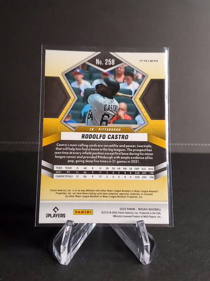 Rodolfo Castro 2022 Panini Mosaic Orange Prizm RC #258