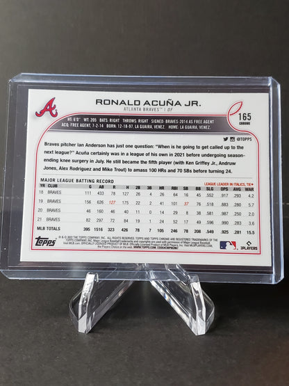 Ronald Acuna 2022 Topps Chrome Xfractor #165