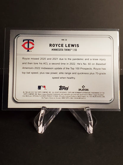 Royce Lewis 2022 Bowman Platinum Minted in Merit RC #MM-20