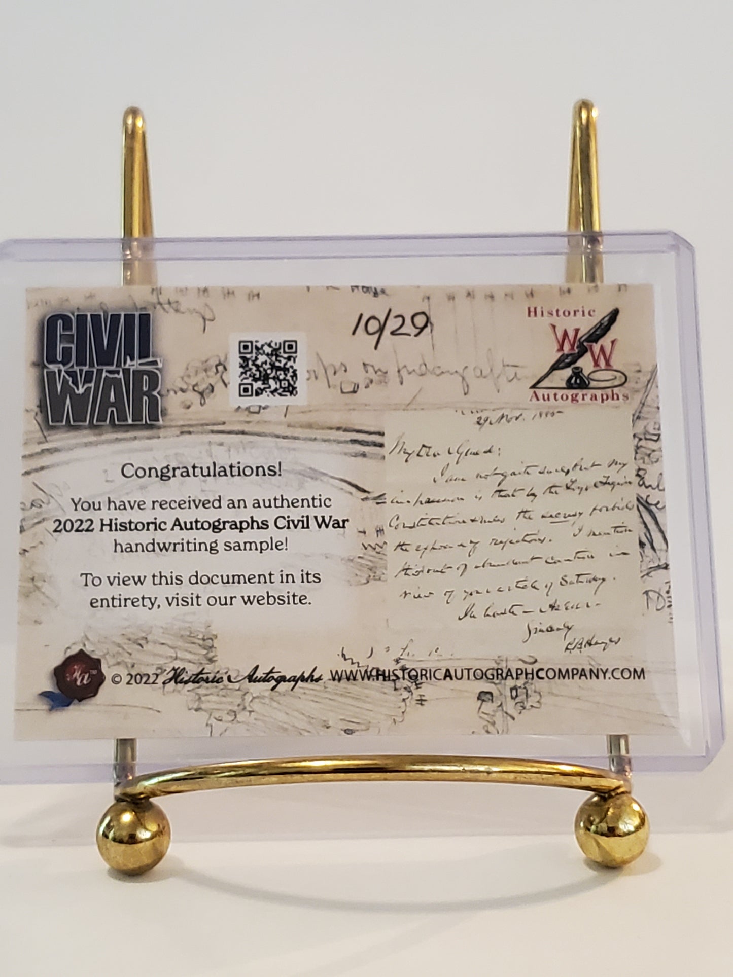 Rutherford B. Hayes 2023 Civil War - Historic Autograph Written Word #10/29