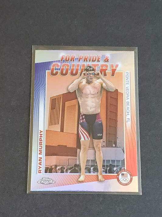 Ryan Murphy 2024 Topps Chrome US Olympic and Paraolympic Hopefuls For Pride & Country #PC-15