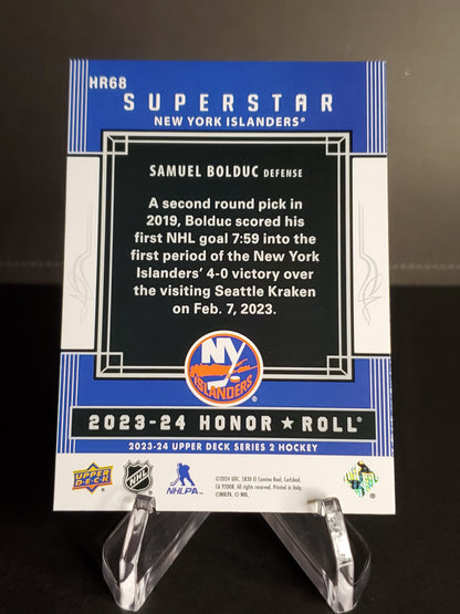 Samuel Bolduc 2023/24 Upper Deck Series 2 Honor Roll #HR68