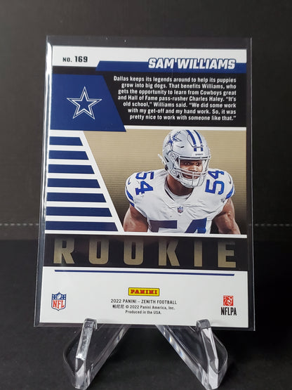 Sam Williams 2022 Panini Zenith Football RC #169