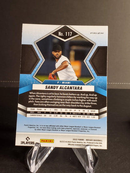 Sandy Alcantara 2022 Panini Mosaic Orange Prizm #117