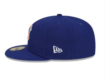 New Era Durham Bulls Fitted 59Fifty Hat Minor League Baseball Royal Blue Brim 7 1/4