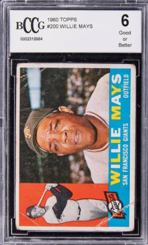 1960 TOPPS WILLIE MAYS #200 BCCG 6