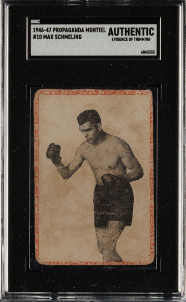 1946-47 Propaganda Montiel #10 Max Schmeling SGC Authentic Vintage Boxing