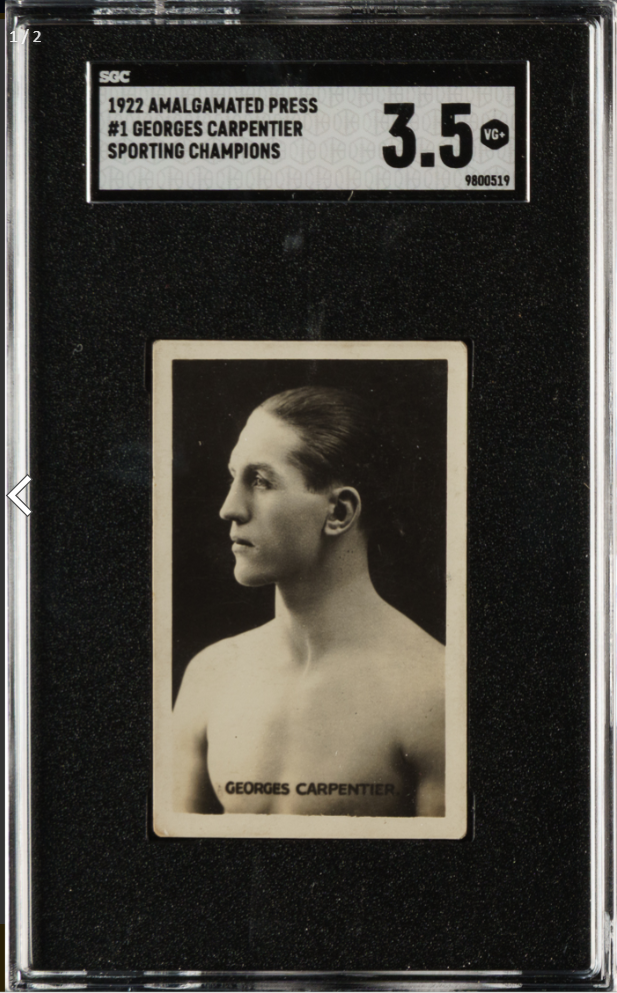 1922 Sporting Champions Georges Carpentier #1 Amalgamated Press SGC 3.5 Boxing