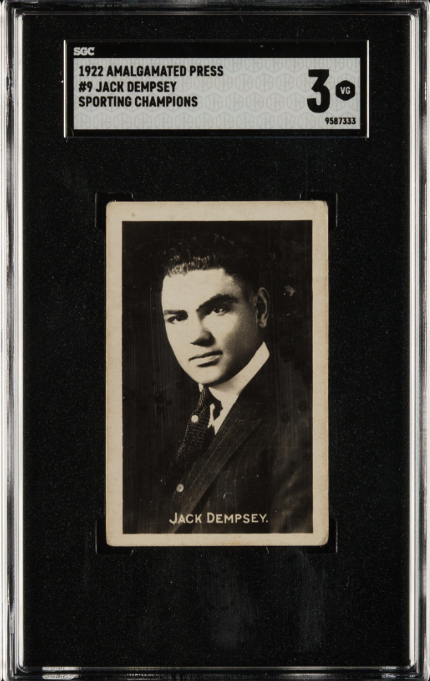 1922 Sporting Champions Jack Dempsey #9 Amalgamated Press SGC 3 VG Boxing HoF