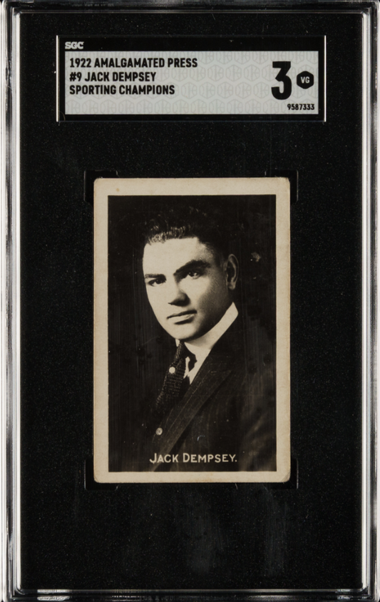1922 Sporting Champions Jack Dempsey #9 Amalgamated Press SGC 3 VG Boxing HoF