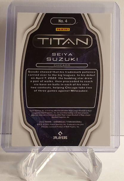 Seiya Suzuki 2022 Panini Chronicles Titan RC #4