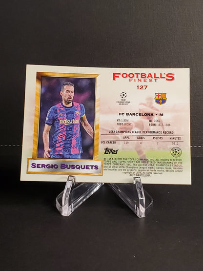 Sergio Busquests 2021-2022 Topps Finest Flashbacks UEFA Soccer #127