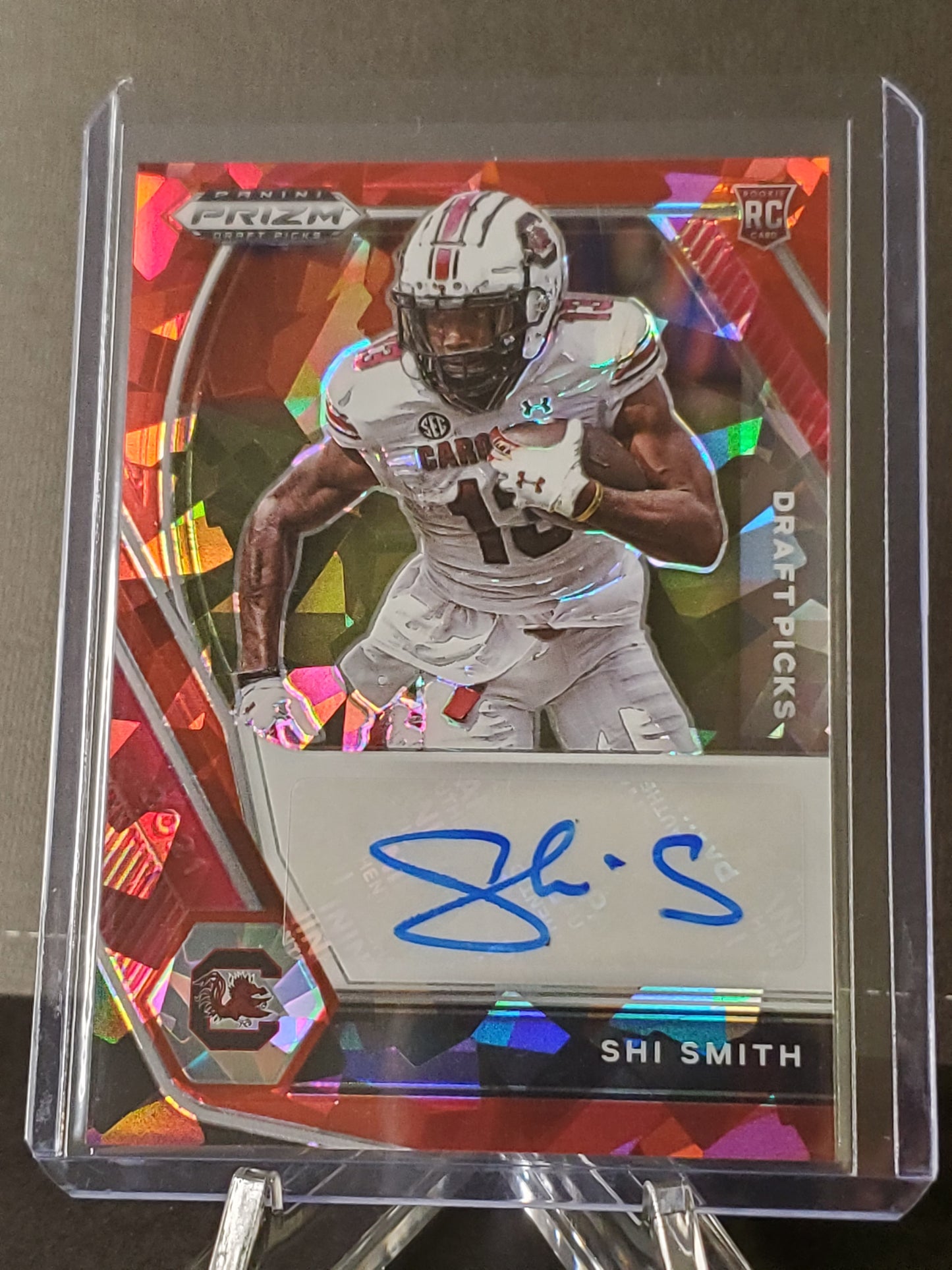 Shi Smith 2021 Panini Prizm Draft Pick Cracked Ice AUTO #DPA-SSM