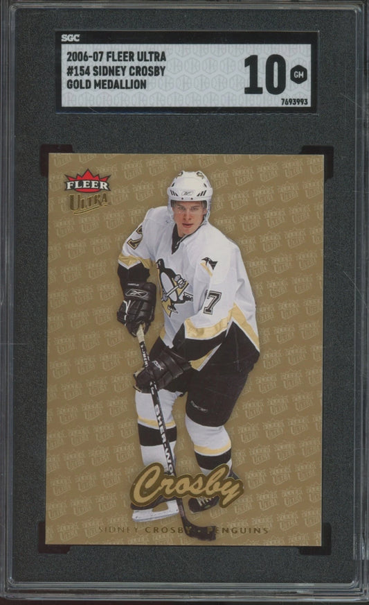 2006 Fleer Ultra Gold Medallion SIDNEY CROSBY #154 Gem Mint GM SGC 10 Penguins