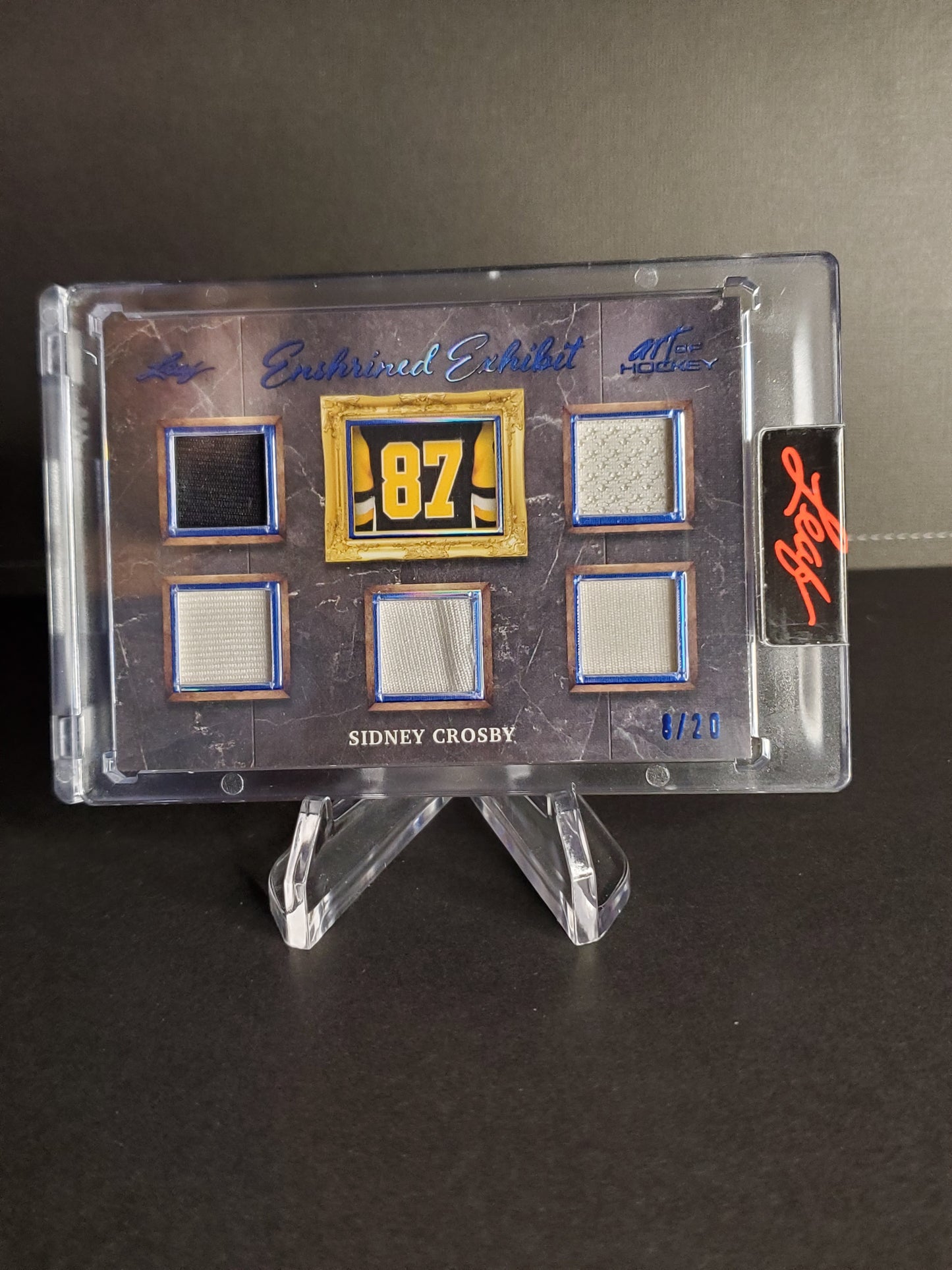Sidney Crosby 2021 - Leaf Art Of Hockey Enshrined Exhibit FIVE Patch Jersey /20