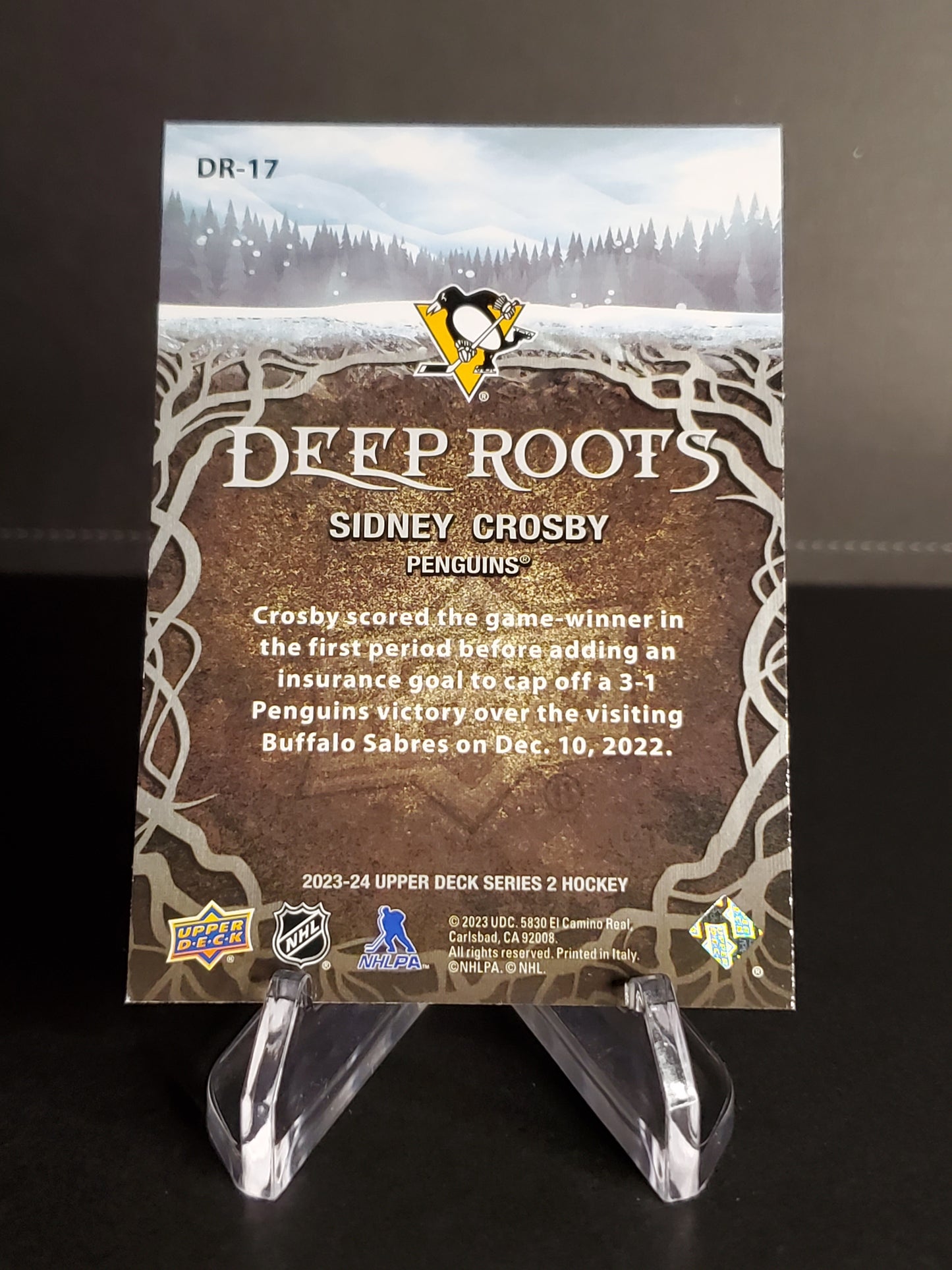 Sydney Crosby 2023/24 Upper Deck Series 2 Deep Roots #DR-17