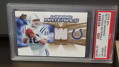 PEYTON MANNING 2006 SPx Game Used WINNING MATERIALS PSA 10 - Pop 3!!