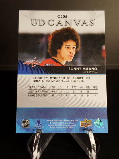 Sonny Milano 2023/24 Upper Deck Series 2 Canvas #C205