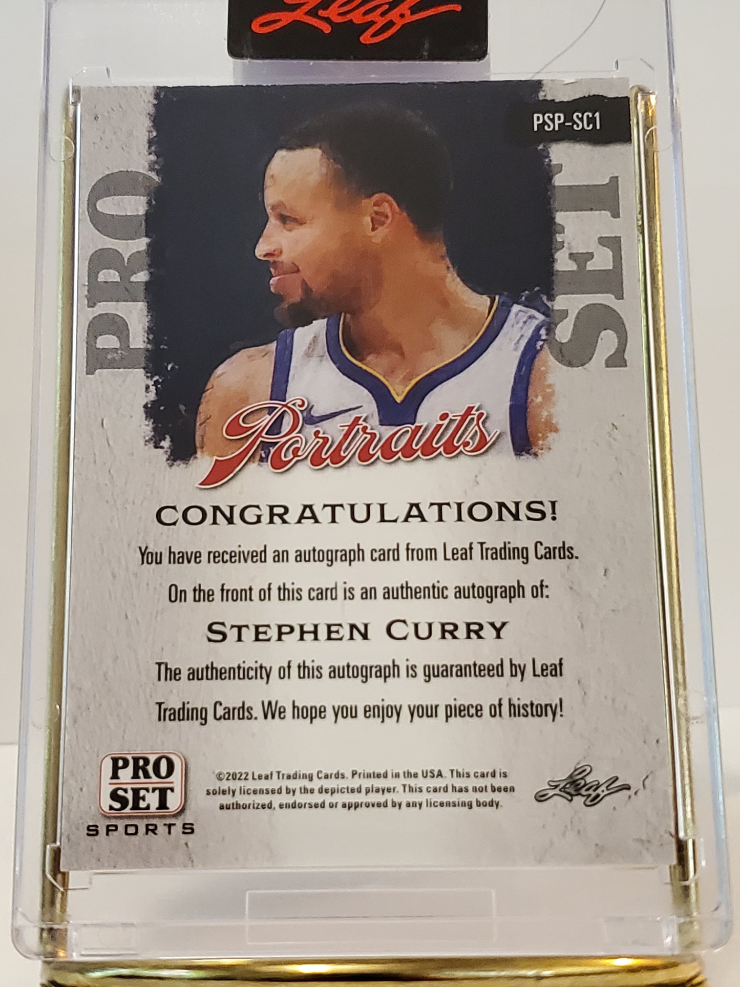 Stephen Curry - 2022 Leaf Pro Set Hobby Portraits Autograph #PSP-SC1